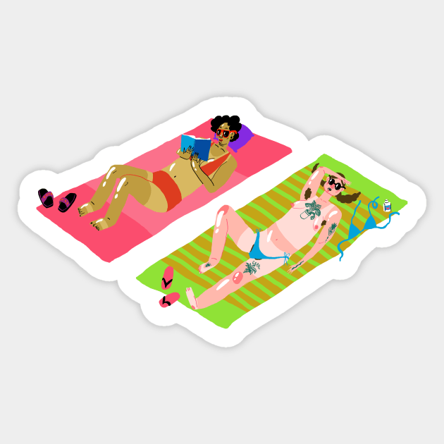 Swimming pool party Sticker by ezrawsmith